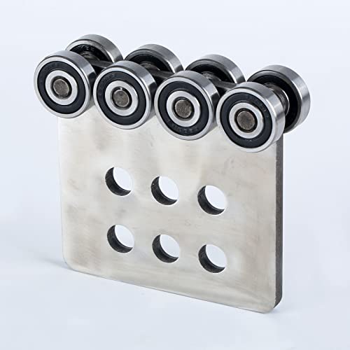 8 Wheel Trolley Assembly Rollers.Bearing Trolley Assembly.Stainless Steel.The top of The Trolley has Room for Set Screws, Allowing The use of a 1-5/8" high Strut Channel - style: 8 Wheel Trolley Assembly 2PCS