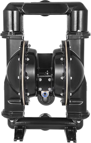VEVOR Air-Operated Double Diaphragm Pump, 2 inch Inlet & Outlet, Aluminum Alloy Body, 75 GPM & Max 120PSI, Nitrile Diaphragm Transfer Pump for Petroleum, Diesel, Oil and Low Viscosity Fluids - size: 75GPM