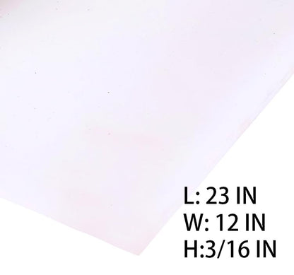 Neoprene Rubber Sheet Solid Rubber Strips Roll Mat PadInsulation High Temperature Rsistant for DIY Gaskets, Pads, Sealing, Cushion (Translucent, 12" X 23" X 3/16" (.187")) - color: Translucent, size: 12" X 23" X 3/16" (.187")