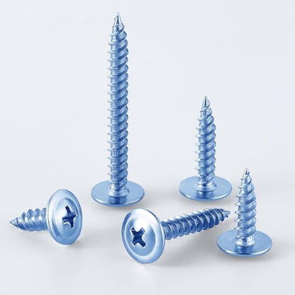 Wensilon（350 pcs）#6×1" Phillips Truss Head Wood Screws Galvanizing Quick Metal Self Tapping. - color: Silver, size: #6×1"