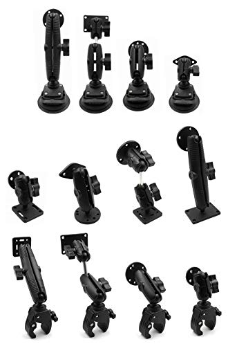 Marine Aluminum 1'' Ball Adapter Base with AMPS Diamand Plate for All Industry Standard 1 inch / 25mm / B Size Socket Arm, Compatible with RAM, Arkon, iBolt and More (Diamand)