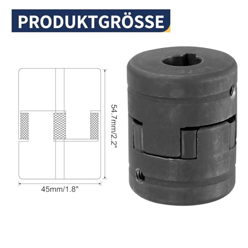 uxcell 5/8" to 1" L075 Flexible 3-Piece L-Jaw Coupling Coupler Set & Buna-N NBR Rubber Spider for Log Splitter Hybrid Equipment - size: 5/8" to 1"
