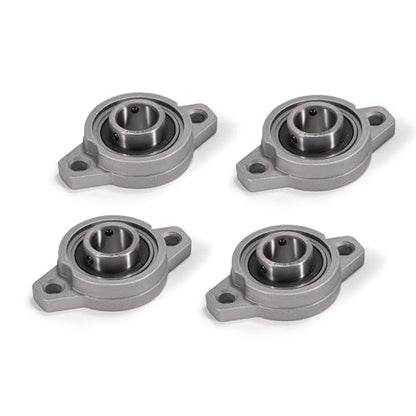 XIKE 4 Pcs KFL003 Mounted Pillow Block Bearings Bore 17mm/0.66inch. - size: KFL003 Bore 17 mm