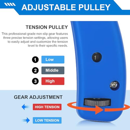 Cable Tie Gun, Die-Cast Steel Flush Cut Fastening Tool, Ergonomic and Adjustable Tension 1-3 Settings, 6.29 Inches Length for Nylon Cable Ties