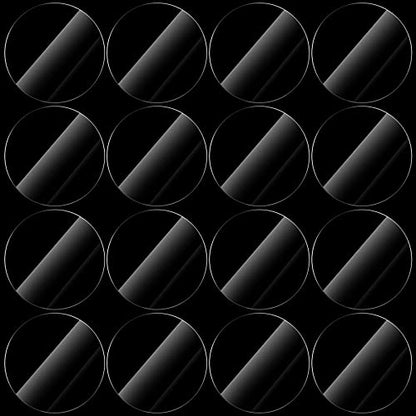16 Pcs Clear Acrylic Circle Blanks, 4 Inch/ 10.16 cm, Clear - color: Clear, size: 4 Inch