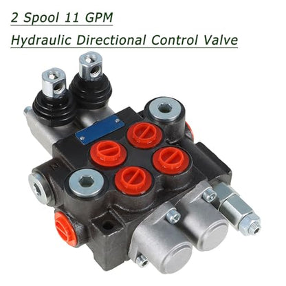 2 Spool 11GPM Hydraulic Directional Control Valve, 3625PSI SAE Ports