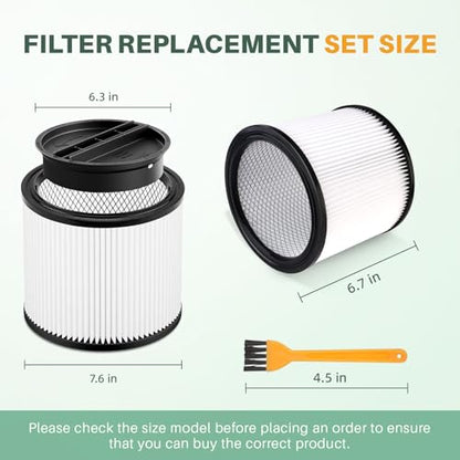 Reusable Wet Dry Vacuum Filter Replacement – Fits Shop Vac 90304