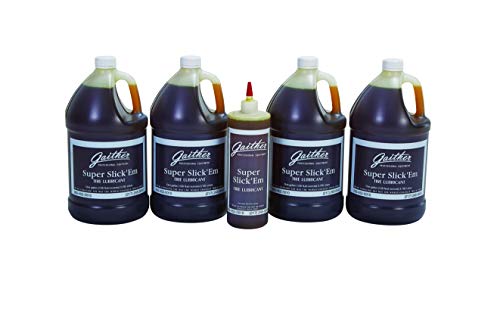 Gaither Super Slick'Em Tire Lubricant - Lube for Changing Tires, Great for Mounting, Dismounting, and Bead Breaking, Case of 4-1 Gallon Bottles