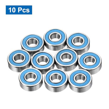 uxcell 10 Pcs MR83-2RS Micro Bearings, 3x8x3mm Chrome Steel, ABEC7 - size: MR83-2RS
