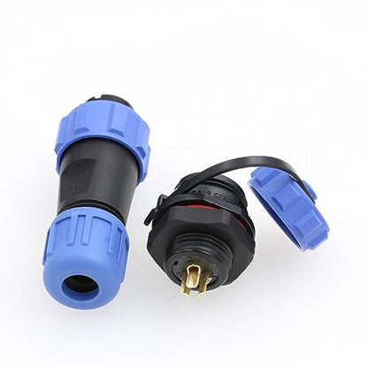 Weipu SP13 3Pin Thread Coupling Rear-nut Mount Aviation Circular Waterproof Connector for AC DC Signal LED Industrial Equipment - size: 3 Pin
