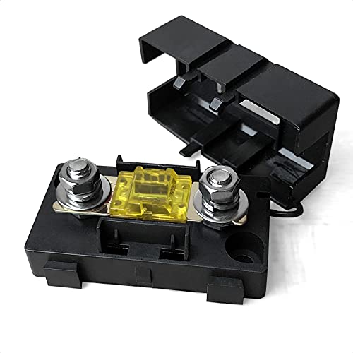 MGI SpeedWare Mini-ANL/MIDI Inline Fuse Holder with Cover and Bolt-Down Studs (100A Fuse) - size: 100A Fuse