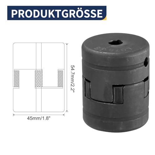 uxcell 3/8" to 3/8" L075 Flexible 3-Piece L-Jaw Coupling Coupler Set - size: 3/8" to 3/8"