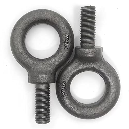 Lifting Shoulder Eye Bolt 5/8"-11 X 1-3/4" 2 Pcs, Industrial Grade Heavy Duty Forged Steel for Truck Tractor Bucket Use As Towing&Pulling Point - size: 5/8“-11