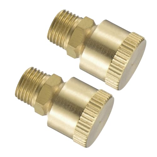 Brass Grease Oil Cup Cap, | M10x1 Thread 1.5ml | Oil Container Cup Oiler Lathe Machine Power Accessories - (Applications: for Industrial Lubrication), 2-Pieces - size: M10x1