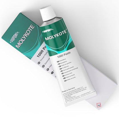 Molykote 1000 Paste 100G, Solid Lubricant Paste for Bolted Metal Joints Anti Seize Thread Connection Fastener Resistant to high temperatures and pressures Chemical Resistance no Lead Nickel Free