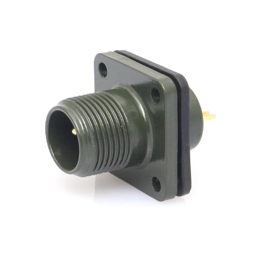 MS3102A-10SL-4P Circular Industrial Connector,2Pin Male,Square Flange Receptacle,MIL-DTL-5015 Series Waterproof Aviation Plug,Threaded Connector,Solder Type,for Aviation and Industrial Applications - color: MS3102A10SL-4P