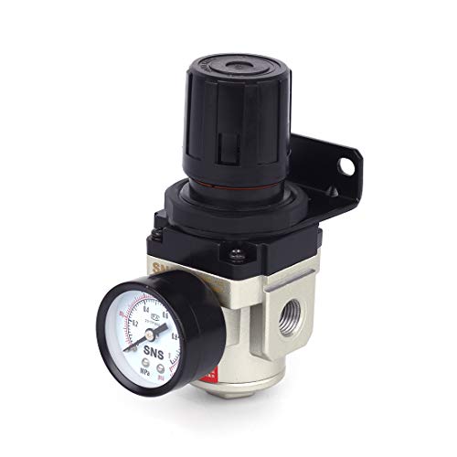 SNS AR3000-N02 Female Thread 1/4 NPT Air Pressure Regulator 0-150 PSI Adjustable,Bracket,Gauge - color: AR, size: 3000-N02