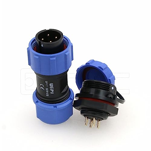 Weipu SP17 4 Pin Connector Waterproof IP68 Male Plug Female Socket Circular 6-10mm Cable Industrial Solar Electrical Connector - size: 4Pin 5A