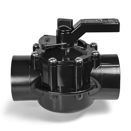 FibroPool 2-Way Pool Diverter Valve - Positive Shut-Off - 1.5 in - CPVC - size: 1.5 inches