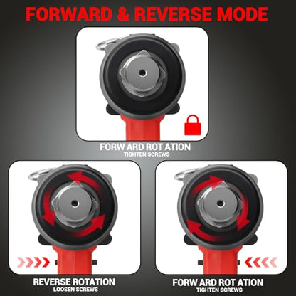 Cordless Impact Wrench 1" Compatible with Milwaukee 18V Battery