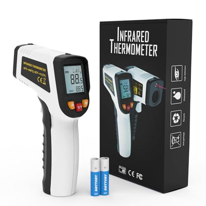 KNINE OUTDOORS Infrared Thermometer Gun, -58℉ to 1112℉ - color: White