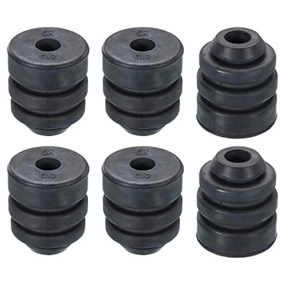 PATIKIL 1.4"x1.7" Refrigeration Compressor Rubber Mounting Feet, 6 Pack Foot Mount Anti Vibration Pad Replacement for Air Conditioner Refrigerator Electric Motor, Black - size: 1.4" x 1.7"