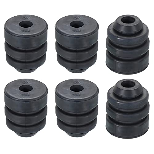 PATIKIL 1.4"x1.7" Refrigeration Compressor Rubber Mounting Feet, 6 Pack Foot Mount Anti Vibration Pad Replacement for Air Conditioner Refrigerator Electric Motor, Black - size: 1.4" x 1.7"