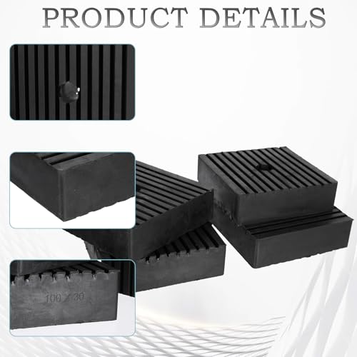 4" x 4" x 1" Shock Pad for Air Compressor or Equipment Solid Rubber,4 Pack