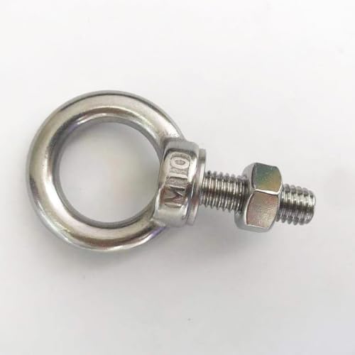 Shoulder Eye Bolt, 2 PCS M10 Heavy Duty Lifting Ring 1.2" Threaded Eyebolt Lifting Ring Eye Bolts with Nuts and Flat Washers(Thread Length 30mm) - size: m10x30(2pcs)