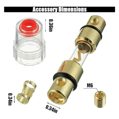 smilfuy 4-8 Gauge AWG in-line Fuse Holder with 2 100A AGU Fuses - size: 3PCS