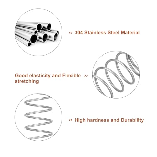 uxcell 5Pcs Compression Spring, Wire Diameter 0.035", OD 0.51", Free Length 1.38" 304 Stainless Steel Coil Mechanical Compressed Spring, Silver - size: 0.035" x 0.51" x 1.38"