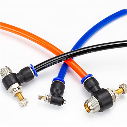 Push to Connect Air Flow Control Valve 10mm Tube OD x 1/2" Male BSP 5pc - color: Pack of 5, size: 0.39" OD x 1/2" Thread