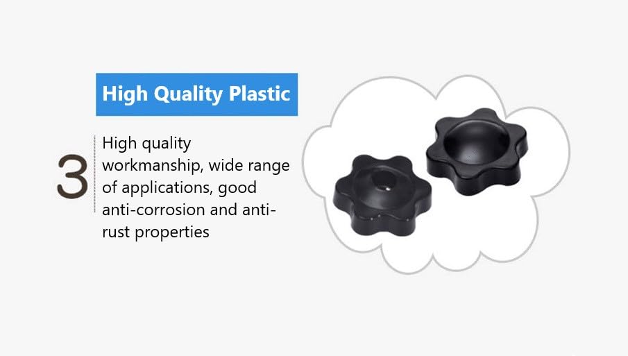 1pcs M6 Thru Hole Star Knobs Nuts for Lathes Mechanical Equipment Instrumentation and Pharmaceutical Industry Equipment Through Hole Knob Nut, Head Dia 30 - size: D30-M6