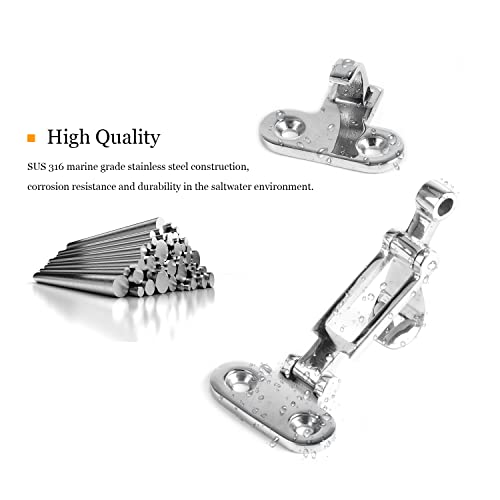 AMYSPORTS Heavy Duty Lockable Latch Stainless Steel Hatch Lockable Latch Marine Boat Anti Rattle Latch Cabinet Yacht Hardware Hasp SUS316