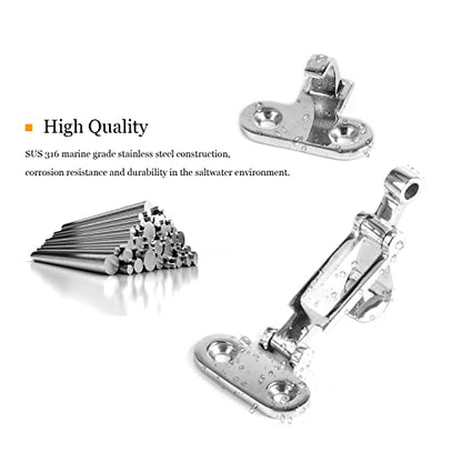 AMYSPORTS Heavy Duty Lockable Latch Stainless Steel Hatch Lockable Latch Marine Boat Anti Rattle Latch Cabinet Yacht Hardware Hasp SUS316