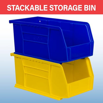 Akro-Mils 30230 AkroBins Plastic Hanging Stackable Storage Organizer Bin, 11-Inch x 5-Inch x 5-Inch, Green, 12-Pack - color: Green