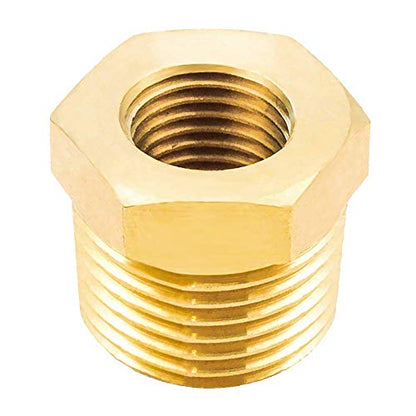 Joywayus 10Pcs Brass Reducing Hex Bushing 1/2" NPT Male to 3/8" NPT Female - size: 1/2" NPT Male x 3/8" NPT Female, style: 10PCS