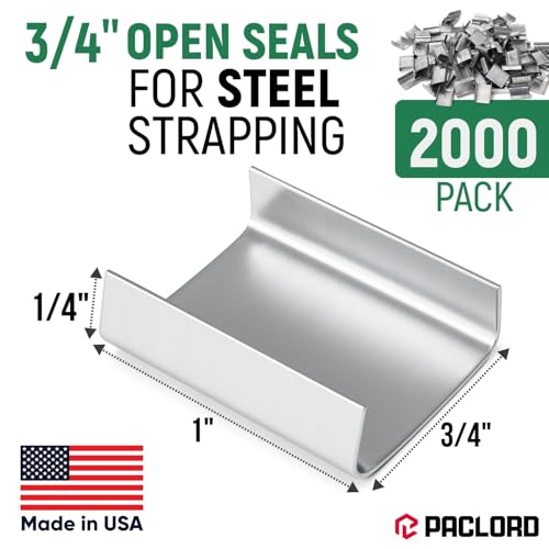 3/4" Open Seals for Steel Strapping, Pack of 2000 - size: Pack of 2000