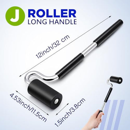 12" J Roller with Aluminum Foil Flashing Tape Kit 4"x 65 ft