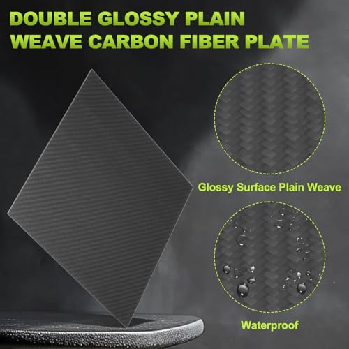 MECCANIXITY 3K Carbon Fiber Plate Panel Sheets, 240 x 240 x 1mm Carbon Fiber Board Plate Matte Twill Weave Panel Sheets Flexible for RC Aircraft, Model Car, Auto Parts - size: 240 x 240 x 1mm/9.45 x 9.45 x 0.04 inches