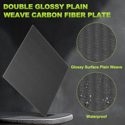 MECCANIXITY 3K Carbon Fiber Plate Panel Sheets, 240 x 240 x 1mm Carbon Fiber Board Plate Matte Twill Weave Panel Sheets Flexible for RC Aircraft, Model Car, Auto Parts - size: 240 x 240 x 1mm/9.45 x 9.45 x 0.04 inches