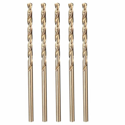 5pcs Drill Bit 1/8" Diameter 3.175mm M35 5% Cobalt HSS for Metal - size: 1/8" (3.175mm)
