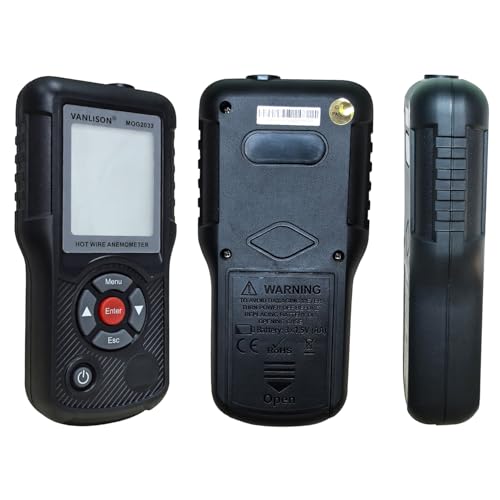 Thermal Anemometer –MOG2033 Handheld CFM CMM Air Flow Meter with Sunlight Readable Backlit LCD, High-Precision Wind Speed Gauge for HVAC Ducts Vents, Telescopic Probe, Temperature