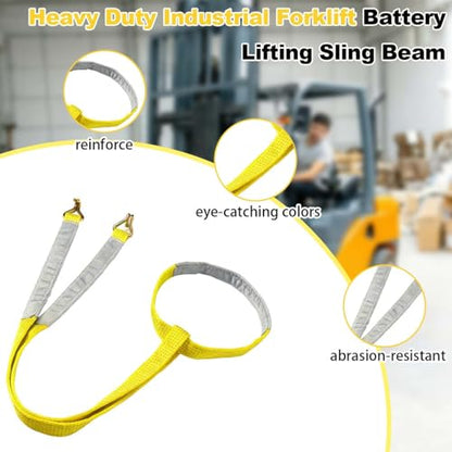 Heavy Duty Industrial Forklift Battery Lifting Sling Beam 5000 lbs Strap