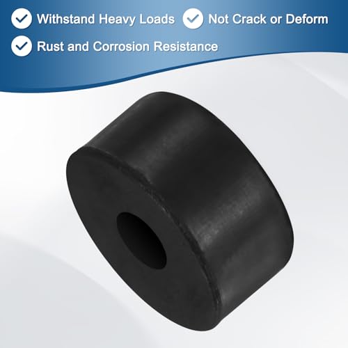 M METERXITY 20-Pack Rubber Spacer 0.24" ID 0.79" OD 0.39" Thick Neoprene Anti Vibration Pads Round Isolation Washers Bushings for Cars/Boats/Home/Machinery, Shock Noise Reduction Pads [Black] - size: 0.24" x 0.79" x 0.39"