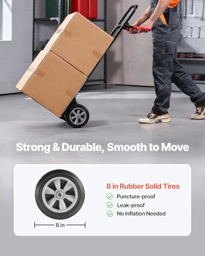 VEVOR Hand Truck, 600 lbs Load Capacity, Heavy-Duty Truck Dolly with Wheels - size: 600 lbs