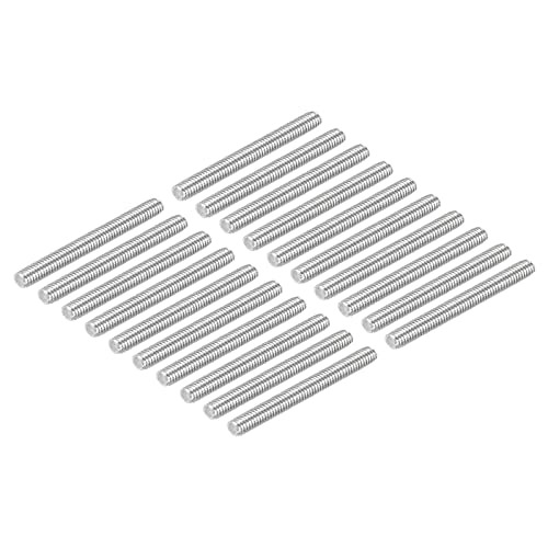DMiotech 20 Pack M4 x 40mm Fully Threaded Rod 304 Stainless Steel Right Hand Threads Rod Bar Studs Clamps and U-Bolts - size: M4 x 40mm