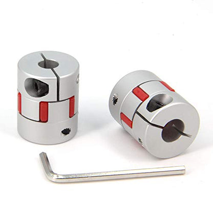 2PCS 8mm to 10mm Aluminium Plum Flexible Shaft Coupling Diameter25mm Length30mm 8x10mm Motor Connector Flexible Coupler for 3D Printer CNC Machine and Servo Stepped Motor（8x10mm） - size: 8x10mm, style: D25 L30