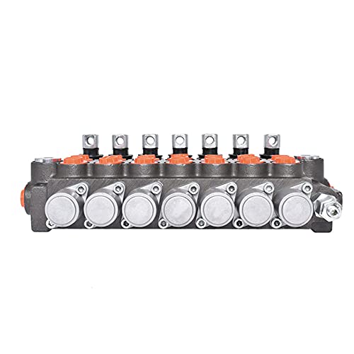 ALL-CARB Hydraulic Directional Control Valve Hydraulic Valve Double Acting Valve 7 Spool 11GPM 3625PSI SAE Ports for Small Tractors Tractors Loaders Log Splitters