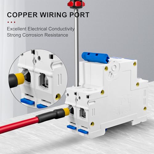 JOTTA DC Miniature Circuit Breaker,2 Poles 1000V for Solar PV System,Din Rail Installation (2 PCS 20A)